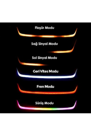 Oto Bagaj Sinyali Kayar Led Çok Fonksiyonlu Bagaj Kayar Led 120cm