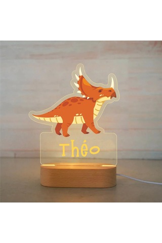 Kişiye Özel Çocuklar İçin Hayvan Gece Lambası İsimli Akrilik Lamba 17 Çok Renkli