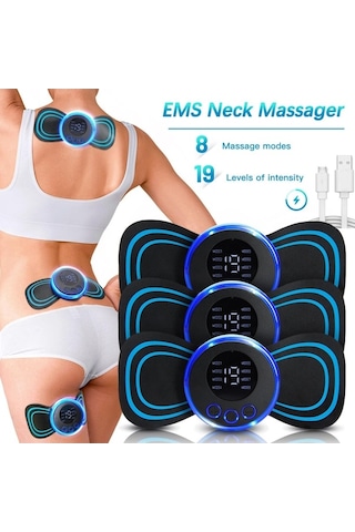 Maoyaya Taşınabilir Mini Elektrikli Boyun Masaj Aleti 8 Mod Servikal Bacak Gevşeme Çok Renkli Çok Renkli
