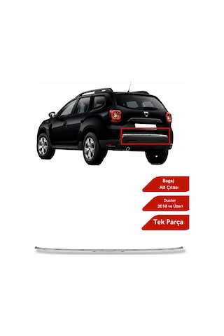 Dacia Duster 2018-2024 Arası Krom Bagaj Alt Çıta Dcadstrkrmbgalç00000000001