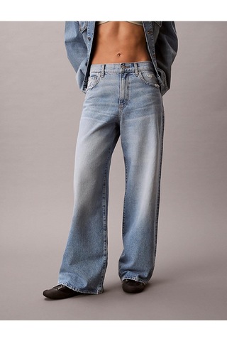 Calvin Klein Kadın Wide Leg Tinted Cruise Jean-14754 Mavi