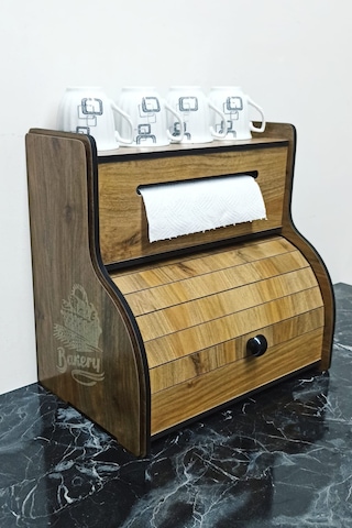 New Bread Box-yeni Ekmeklik Havlu Peçetelik Saklama Gözlü Beyaz