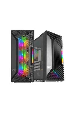 Green Grıffın G3 4X120 Mm Argb 2X3.2 2X2.0 Usb Tempered Oyun Kasası Psu Yok
