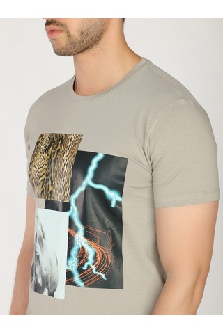 Roberto Cavalli Erkek Tshirt /M.Rob.0421.14020 - A.Gri Açık Gri