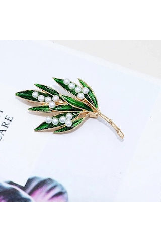 Kadın Kristal İnci Çiçek Broşları Zarif Emaye Yapay Elmas Çiçek Açıklama Broş Pins Moda Takı Aksesuarları Çok Renkli