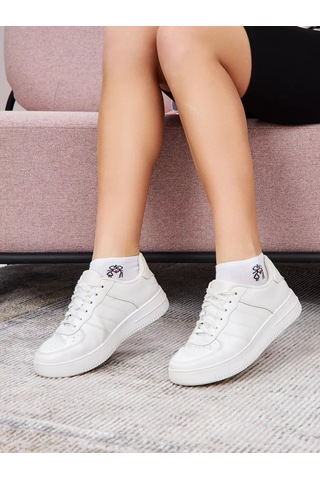 John Jeniford Beyaz Kısa Çorap Seti "love İs" 6 Çift 219052155 Beyaz