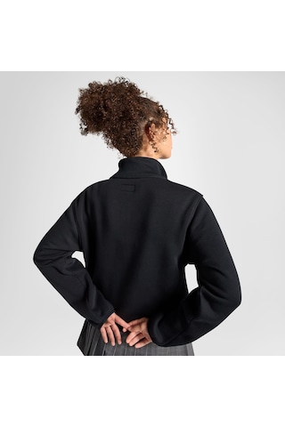 Converse Classic Kadın Yarım Fermuarlı Siyah Sweatshirt