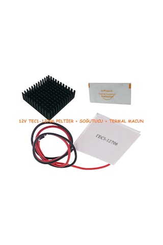 Peltier Tec1-12706 12V Termoelektrik Soğutucu Seti Kablolu