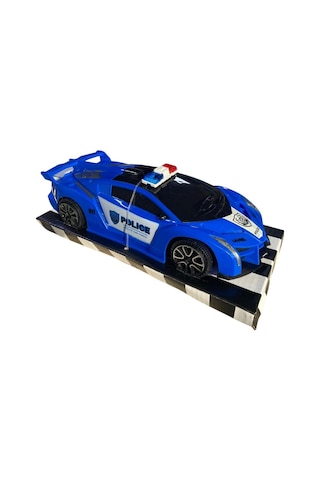 3d Işıklı Sesli Polis Arabası Oyuncak - Spor Araba Mavi