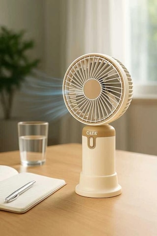 Serino Ct-9949 Şarjlı El Vantilatörü Masaüstü Taşınabilir Mini Fan Usb Şarjlı