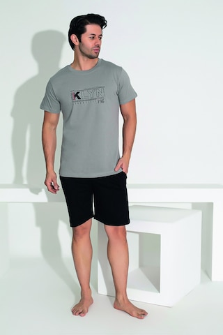 Remsa Erkek Şort Tshirt Pijama Takımı 25254 Gri Gri03