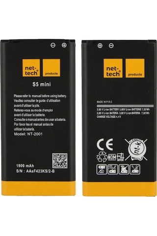 Teknonet Samsung Galaxy G800 S5 Mini Uyumlu Nettech Nt-2001 1900