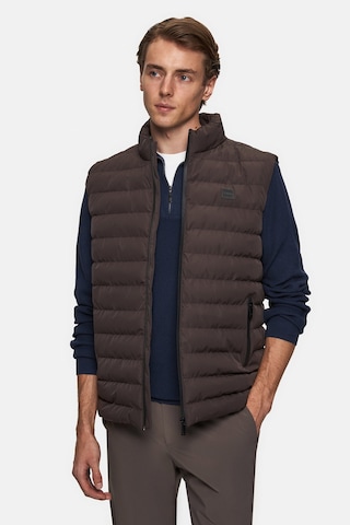 Twn Slim Fit Kahverengi Düz Yelek Mont 5ecy705015033 201