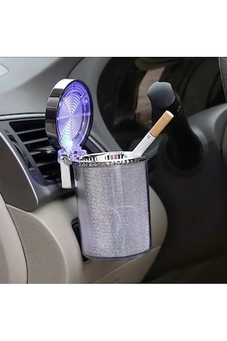 Araç İçi Oto Kokusuz Küllük Rgb Işıklı Kapaklı 1239642