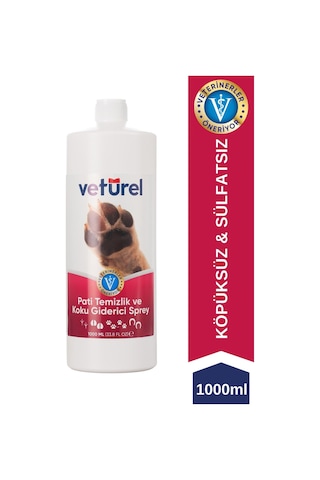 Veturel Kedi Köpek Pati Temizleme Koku Kir Tüy Bakım Spreyi 1 L