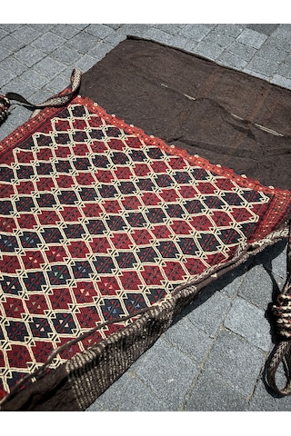 El Dokuma Yağcıbedir Antika Çuval Kök Boya Yün 75  x 120 CM