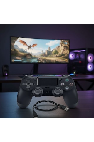 Ps4 Uyumlu Kablosuz Oyun Kolu - Gamepad, Led Göstergeler