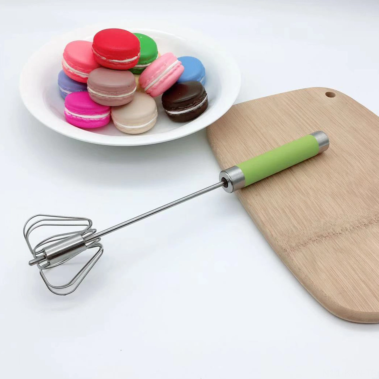 Kosona 12 İnç 430 Paslanmaz Çelik, Yüksek Sıcaklık Dayanıklı, Yıkama Kolay Yarı Otomatik Yumurta Çırpıcı - Mutfak Aleti Diğer