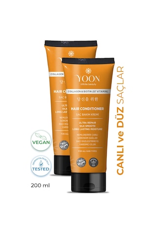 Yoon 2'li Kolajen & Biotin İçeren Besleyici ve Onarıcı Saç Bakım Kremi 2 x 200 ML Yoon 2'li Kolajen & Biotin İçeren Besleyici ve Onarıcı Saç Bakım Kremi 2 x 200 ML