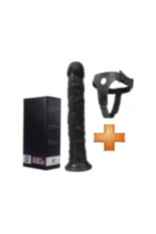 Hızlı Express Mikes 24 Cm Belden Bağlamalı Zenci Realistik Penis Strapon Dildo