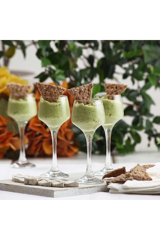 LAV Lal Cam Likör Kadehi 6'lı 80 ml Ayaklı (Şerbet Bardağı )