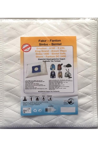 Eve Için Toz Torbası 5 Adet Qycd01