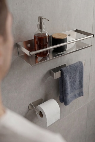 Zift Unique Yapışkanlı Banyo Aksesuar Seti , Paslanmaz Çelik Tuvalet Banyo Havlu Askısı , Raf , Stand, Inox