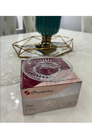 Paşabahçe 54771 Çay Tabağı Elysia 6'lı 13 Cm Şeffaf
