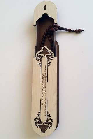 Sevgiliye Hediye Ahşap Tesbih Kutusu