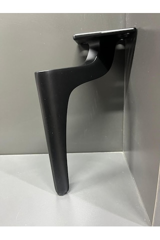 Zarif Metal Ayak 25cm Mat Siyah Komidin Koltuk Ünite Şifonyer Dolap Vestiyer Modern Mobilya Ayağı