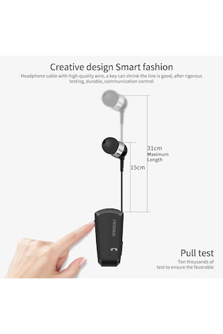 Fineblue F990 Cvc6.0 Gürültü Azaltma Yaka Bluetooth Kulaklık, Destek Titreşim Hatırlatma Siyah