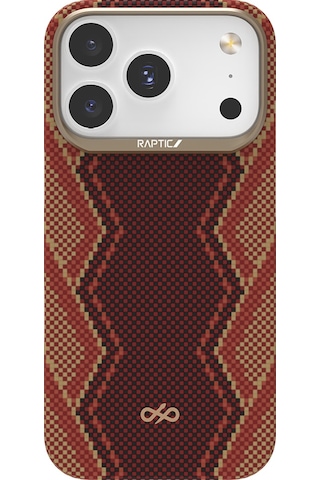 Apple Uyumlu iPhone 17 Pro Max Kılıf M-safe Şarj Özellikli Raptic Aramid Skin Bionic Serisi Kapak Kırmızı