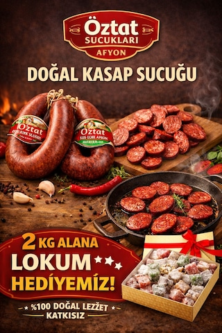 Öztat Afyonkarahisar Doğal Kasap Sucuğu 2 Kg