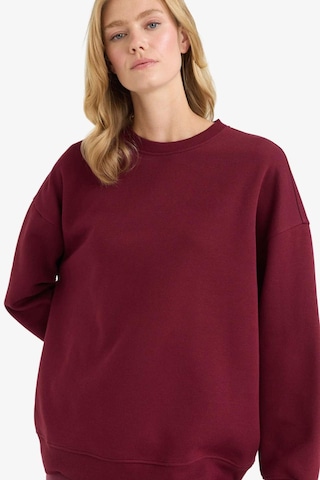 Defacto Oversize Geniş Kalıp Bisiklet Yaka Basic Düz Kalın Sweatshirt F9628ax25aubr115 Bordo