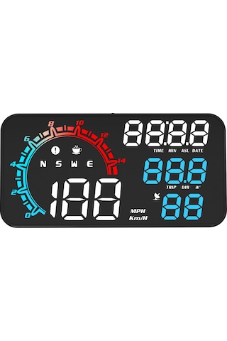 Maiyame 5.5 İnç Gps Ön Görünüm Ekranı: Hız, Yön, Zaman, Mesafe, Yükseklik, Uyarılar Renkli G11 Sürücü Bilgi Sistemi