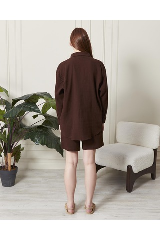 Soft Koton Kumaş Şort Gömlek Takım-3300-çok Renkli Çok Renkli