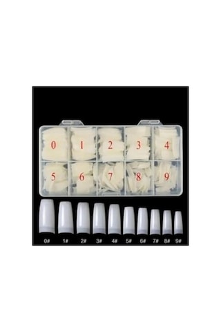 500 Lü Tips Protez Tırnak Kemik +mxbqn Fırçalı Yapıştırıcı 7g +protez Tips Makası 3'lü Set Kemik