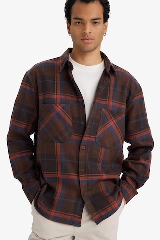 Defacto Regular Fit Polo Yaka Kareli Flanel Uzun Kollu Gömlek G2331ax25aubn339 Kahve-bn339