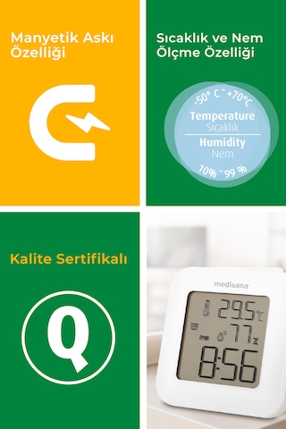 Medisana 60082 Odaiçi Termometre Nem Ölçer