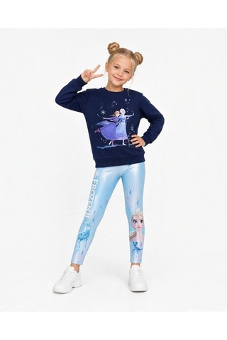 Seabubbles Pullu Elsa Kız Çocuk Sweatshirt Lacivert