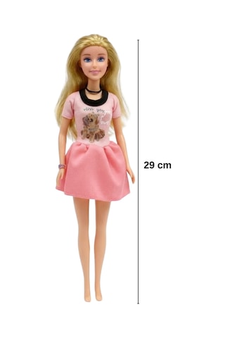 Good Girl Anne Kız Pet Shop Oyun Seti - 29 Cm Oyuncak Bebek, Yavru Köpekler Ve Pusetli Evcilik Seti Sarışın