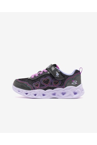 Skechers Heart Lıghts Büyük Kız Çocuk Siyah Işıklı Spor Ayakkabı 303736l Bkmt