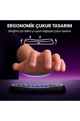 Polham Klavye Ve Mouse İçin Ergonomik Bilek Destek Seti, Ultra Yumuşak Silikon Dolgulu Kaymaz, Bilek Yastığı