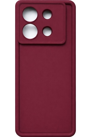 İnfinix Zero30-5g Uyumlu Kamera Çıkıntılı Mat Silikon Telefon Kılıfı Bordo