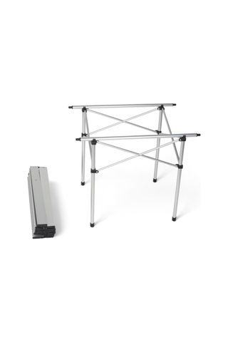 Temiz Pazar Portatif Katlanabilir Alüminyum Masa 70 x 70 x 55 CM Gri