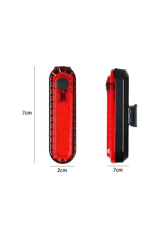 Epic Nist Usb Li Arka Stop Çakar Lambası Şarjlı Arka Işık Kırmızı