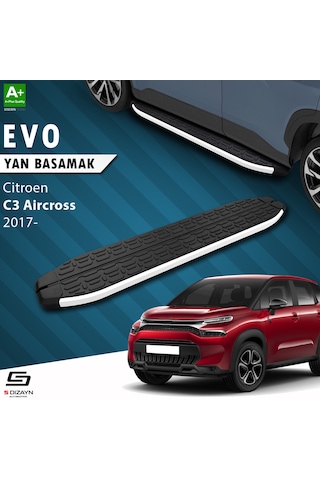 S-dizayn Citroen C3 Aircross Evo Aluminyum Yan Basamak 183 Cm 2017 Üzeri