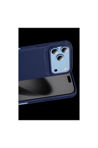Newface Apple iPhone Uyumlu 18 Pro Auto Focus Karbon Kapak - Lacivert