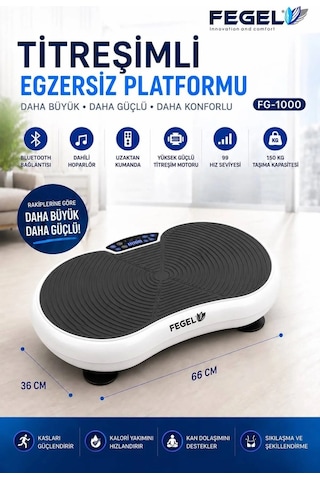Fegel FG-1000 Kademeli Uzaktan Kumandalı Direnç Bantlı Titreşimli Egzersiz Aleti