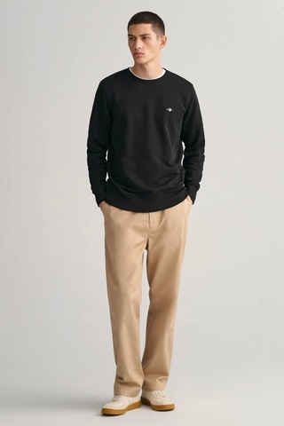Gant Erkek Siyah Regular Fit Sweatshirt Siyah